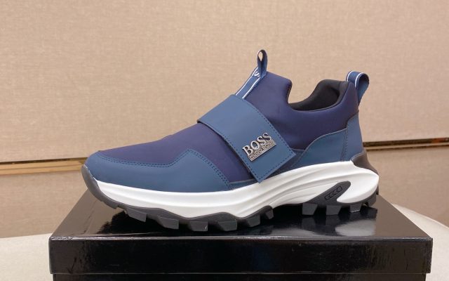 HUGO BOSS メンズ ローカットスニーカー ブルー 2色 4色入 🧦