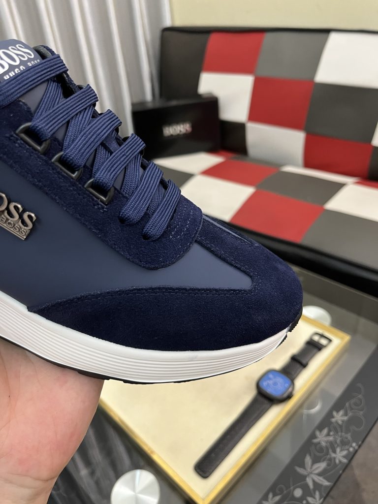 HUGO BOSS メンズ スニーカー ブルー 4色 デザイン性高い快適な履き心地 🦶 - 画像 6