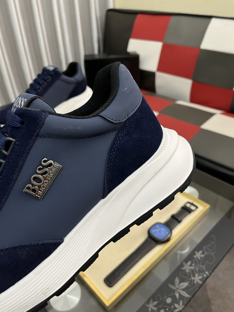 HUGO BOSS メンズ スニーカー ブルー 4色 デザイン性高い快適な履き心地 🦶 - 画像 7