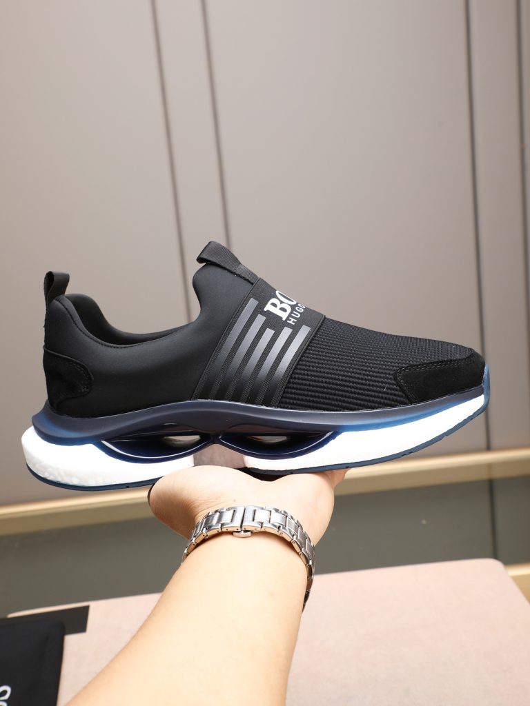 HUGO BOSS メンズ スニーカー 黒 ブラック ファッション シューズ｜通勤の日に選ぶ前の確認ポイント