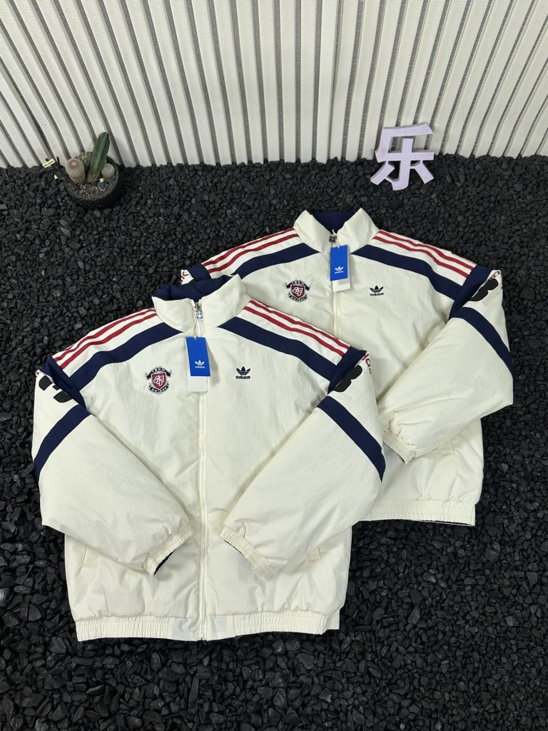 ADIDAS WAY adidas ナイロンジャケット 2WAY チームロゴ 3ストライプス ホワイト ネイビー|旅行に使いやすいファッシ…