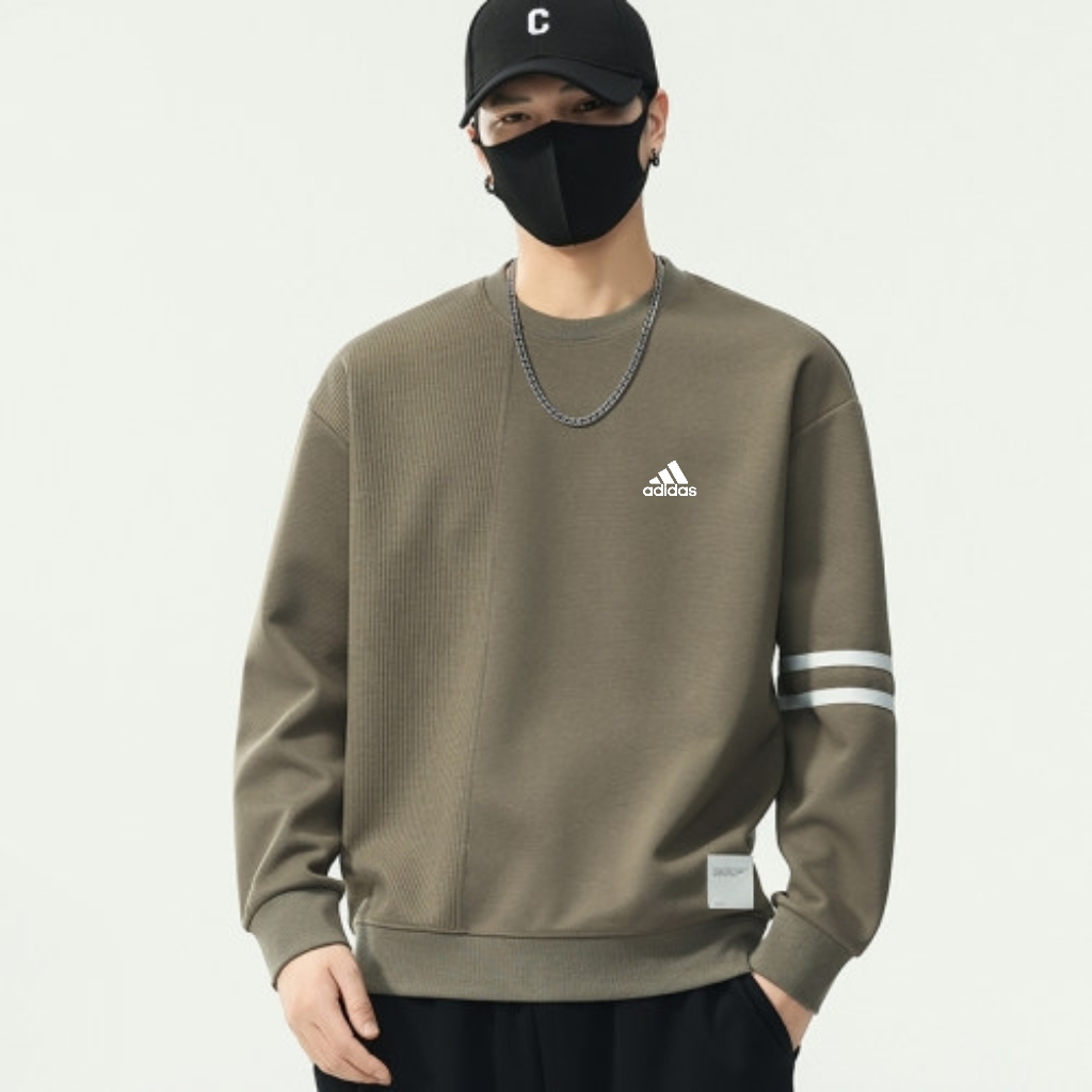 ADIDAS スウェットシャツ ブロックデザイン 3ストライプス ファッションアイテム｜旅行の日に写真で選び方を確認