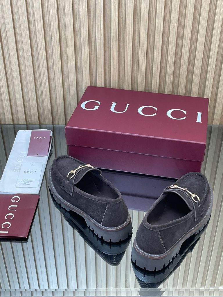GUCCI グッチ ローファー 本革 メンズ 通勤 黒 142字 - 画像 6
