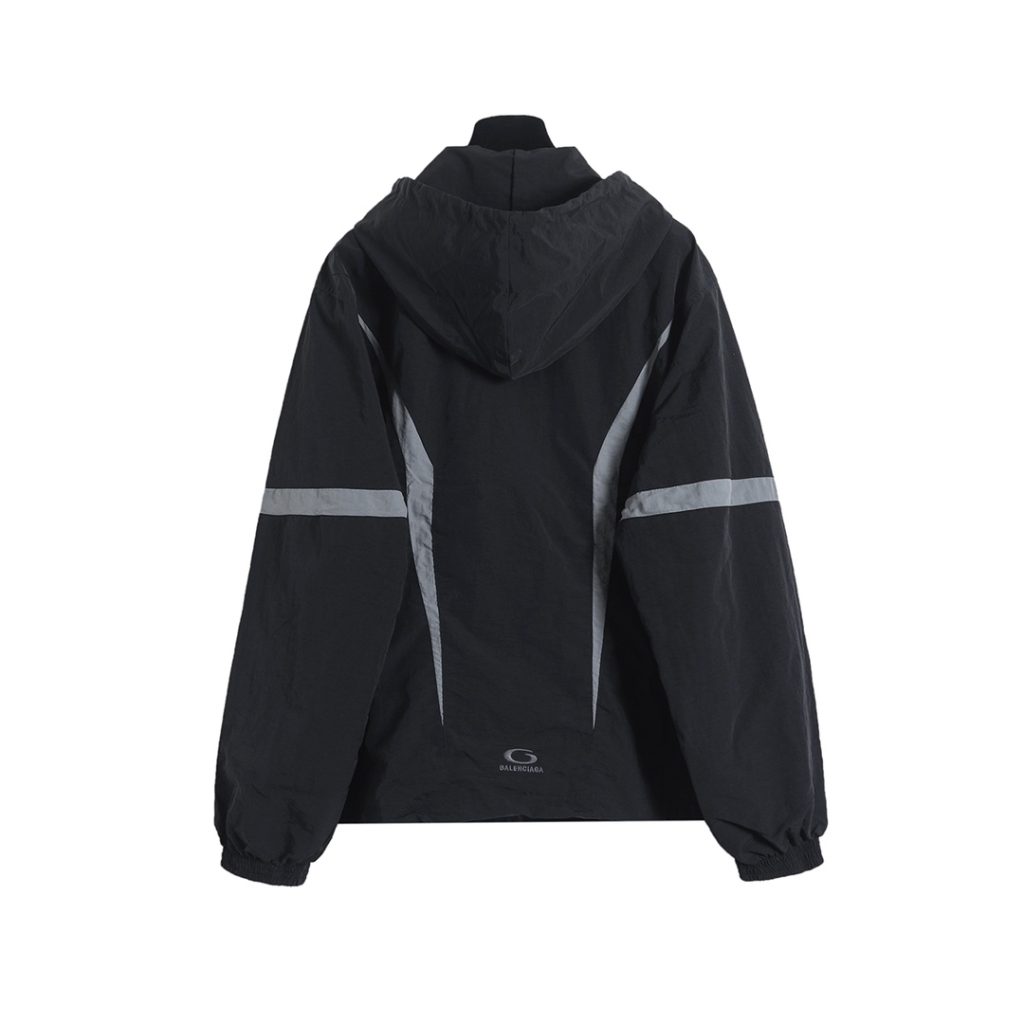 BALENCIAGA バレンシアガ フード付きジャケット 本革 通勤 通学 ブラック - 画像 2
