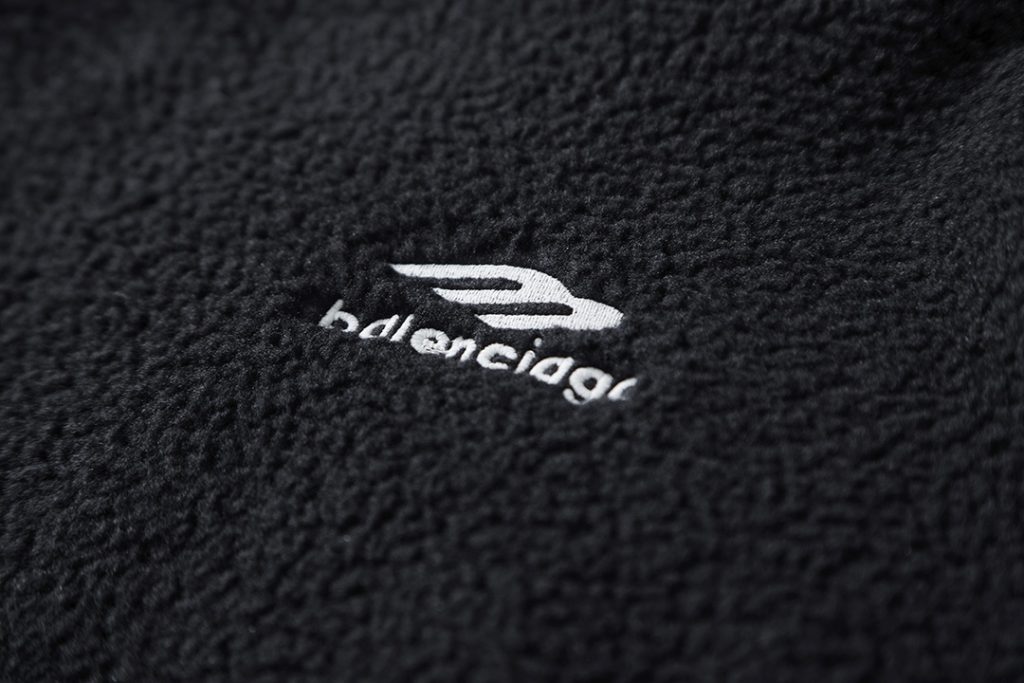 BALENCIAGA バレンシアガ フルーティング フリースパーカー 黒色 - 画像 5