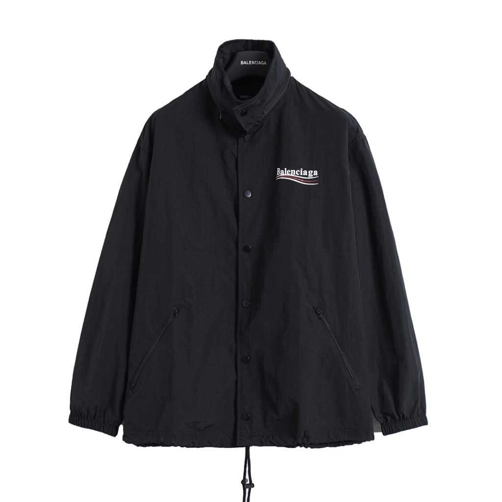 BALENCIAGA バレンシアガ ロゴ フライトジャケット 黒色｜仕事帰りに使いやすいファッションアイテムを写真で確認