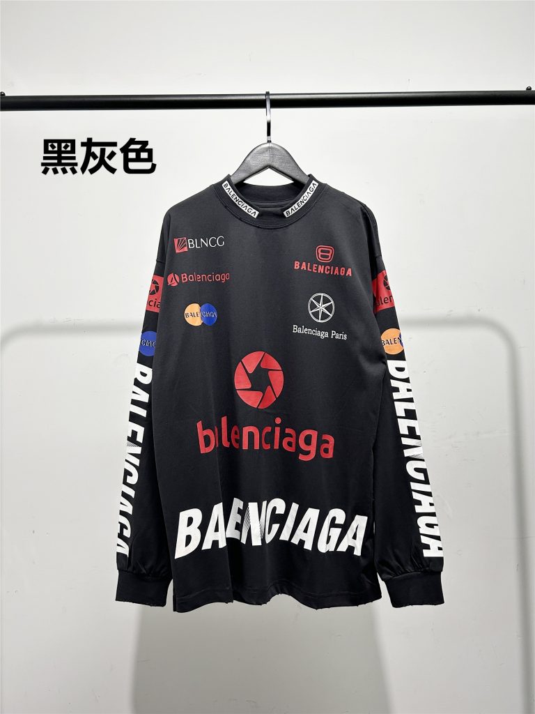 BALENCIAGA バレンシアガ ロングスリーブシャツ ブラック ファッション|旅行の日に写真で選び方を確認