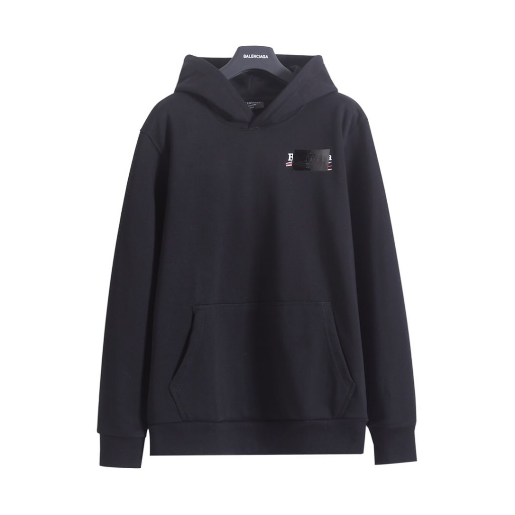 BALENCIAGA バレンシアガ ロゴパーカー ブラック - 画像 4