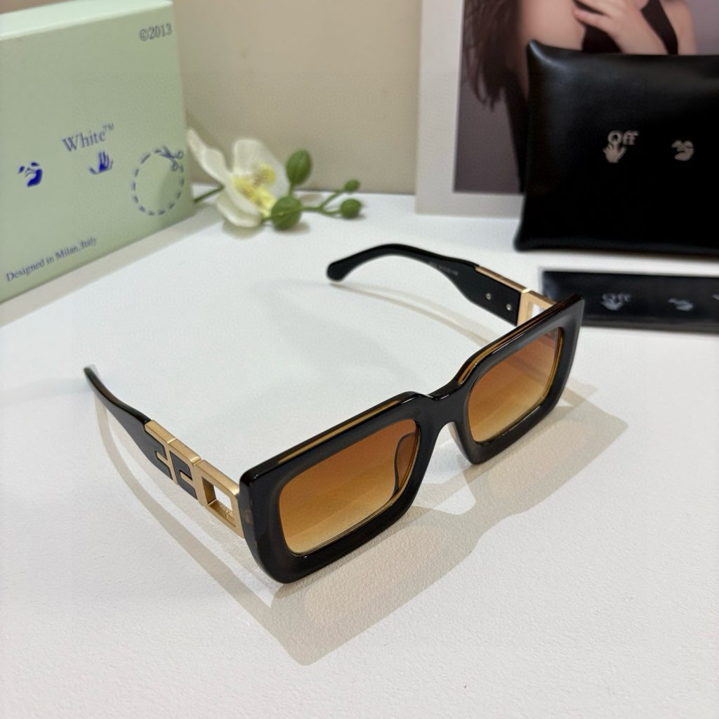 Off-White オフホワイト サングラス メンズ レディース ブラック ゴールド レイズ…｜休日に使いやすいファッションアイテムを写真…