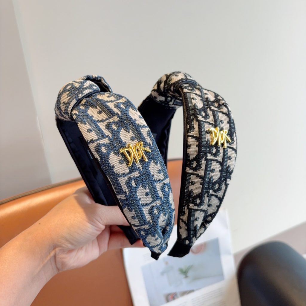 DIOR ディオール ヘアアクセサリー ディオール ドット柄 ブラック全2色