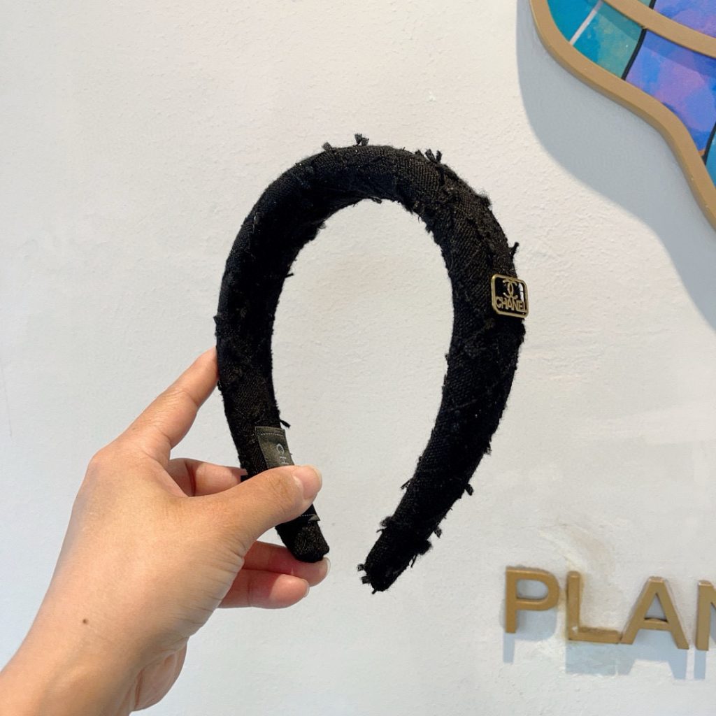 CHANEL シャネル ヘアバンド 本革 通勤 ブラック - 画像 2